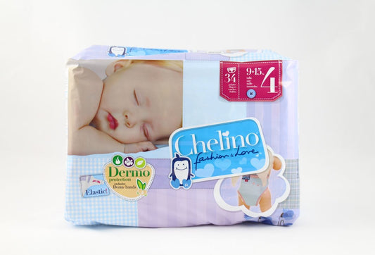 CHELINO PAÑAL INFANTIL TALLA 4 (9-15 KG) 34 UDS