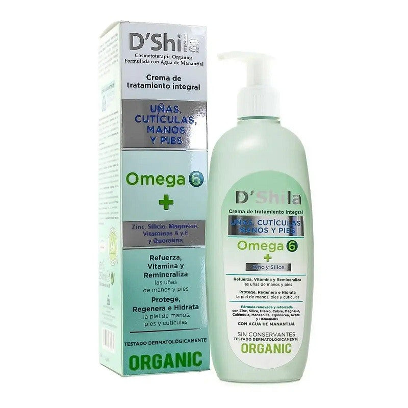 CREMA DE UÑAS, CUTICULAS, MANOS Y PIES OMEGA 6 D´SHILA